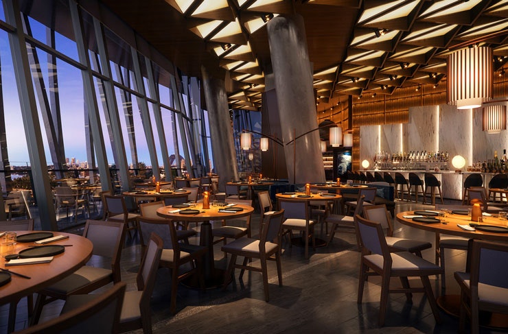 The dining room at Nobu Sydney.